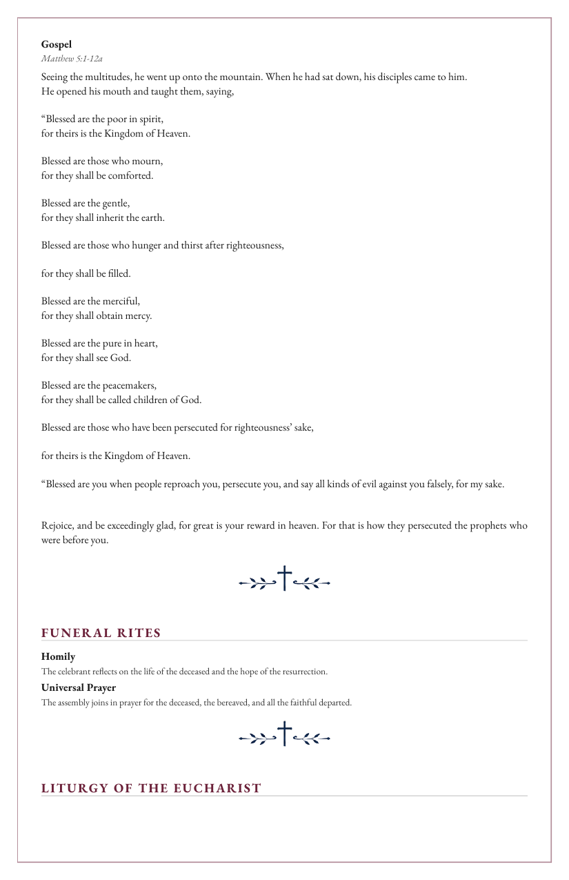 Sample program — Commendation & Music